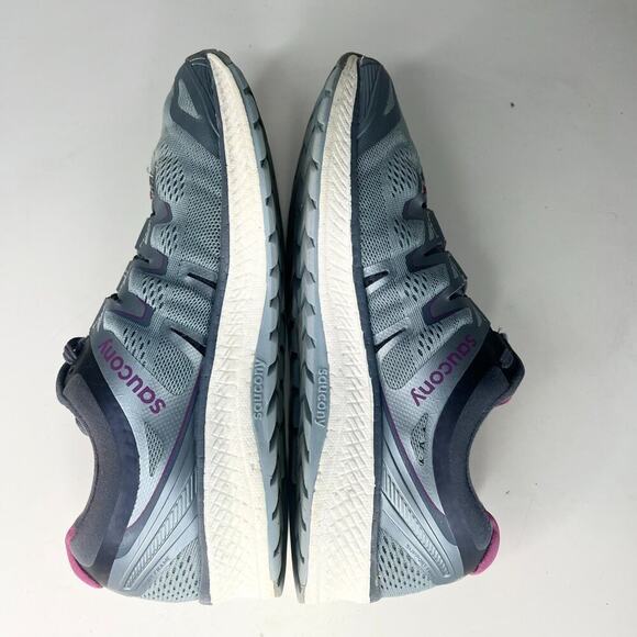 Saucony Triumph ISO 4 Running Sneakers Shoes Fog Grey Silver Purple Women 10 - Picture 5 of 13